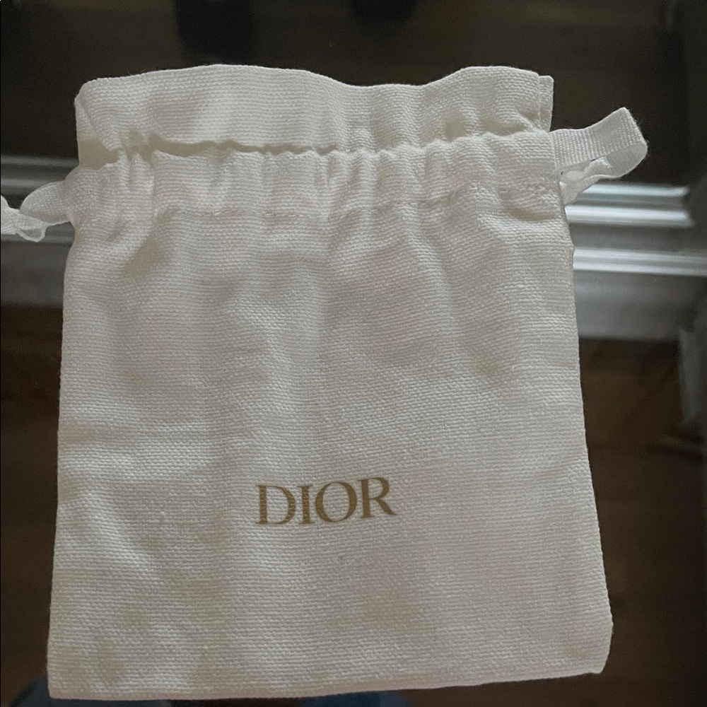 Dior Cream Drawstring Pouch